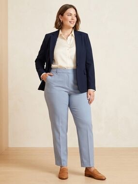 H&M Pale Blue Tailored Ankle Panta Size 16